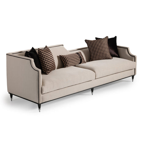 La Francaise Black Mansion Sofa - Café Au Lait from Michael Amini - Luna Furniture