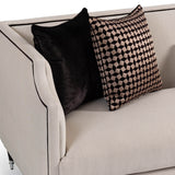 La Francaise Black Mansion Sofa - Café Au Lait from Michael Amini - Luna Furniture