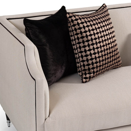 La Francaise Black Mansion Sofa - Café Au Lait from Michael Amini - Luna Furniture