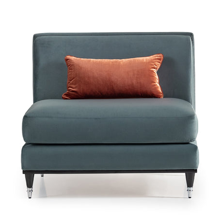 La Francaise Black Slipper Chair - Azure from Michael Amini - Luna Furniture
