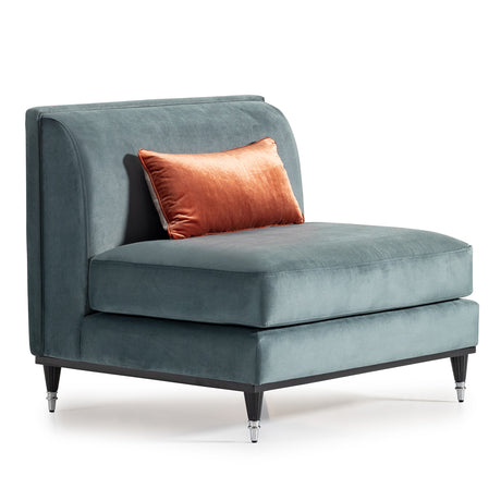 La Francaise Black Slipper Chair - Azure from Michael Amini - Luna Furniture