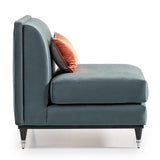 La Francaise Black Slipper Chair - Azure from Michael Amini - Luna Furniture