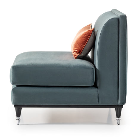 La Francaise Black Slipper Chair - Azure from Michael Amini - Luna Furniture