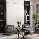 La Francaise Black Slipper Chair - Azure from Michael Amini - Luna Furniture