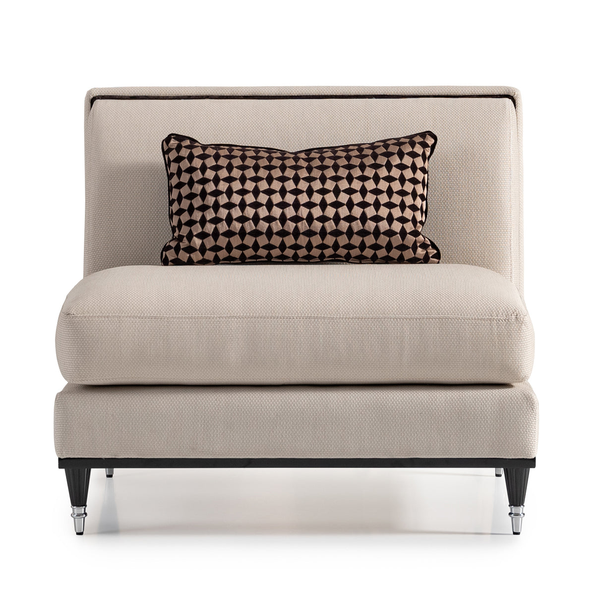 La Francaise Black Slipper Chair - Café Au Lait from Michael Amini - Luna Furniture