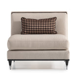 La Francaise Black Slipper Chair - Café Au Lait from Michael Amini - Luna Furniture
