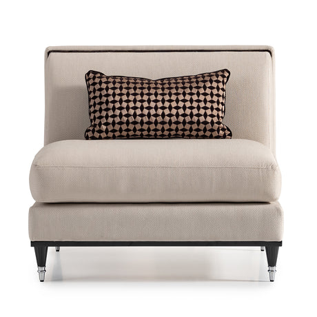La Francaise Black Slipper Chair - Café Au Lait from Michael Amini - Luna Furniture