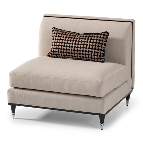 La Francaise Black Slipper Chair - Café Au Lait from Michael Amini - Luna Furniture