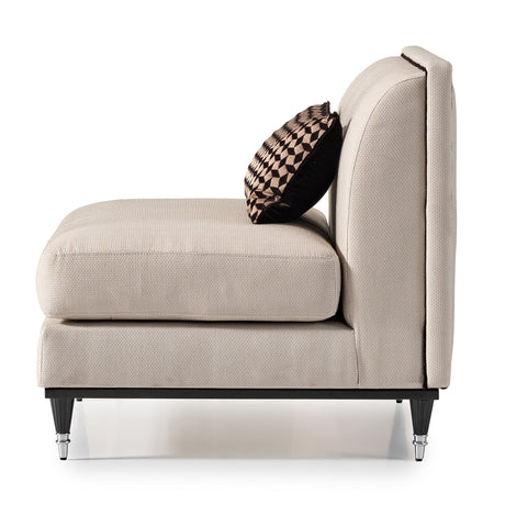 La Francaise Black Slipper Chair - Café Au Lait from Michael Amini - Luna Furniture
