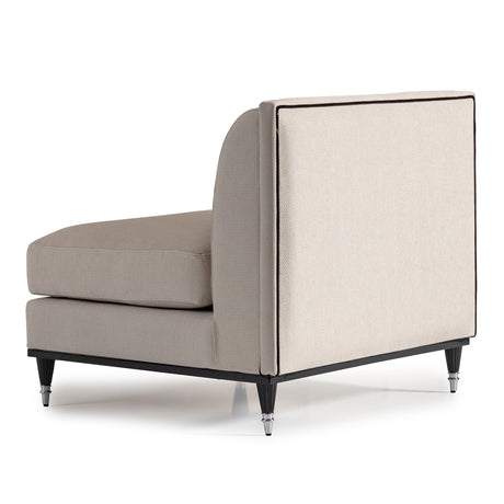 La Francaise Black Slipper Chair - Café Au Lait from Michael Amini - Luna Furniture
