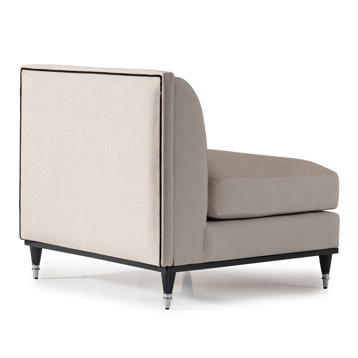 La Francaise Black Slipper Chair - Café Au Lait from Michael Amini - Luna Furniture