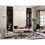 La Francaise Black Slipper Chair - Café Au Lait from Michael Amini - Luna Furniture