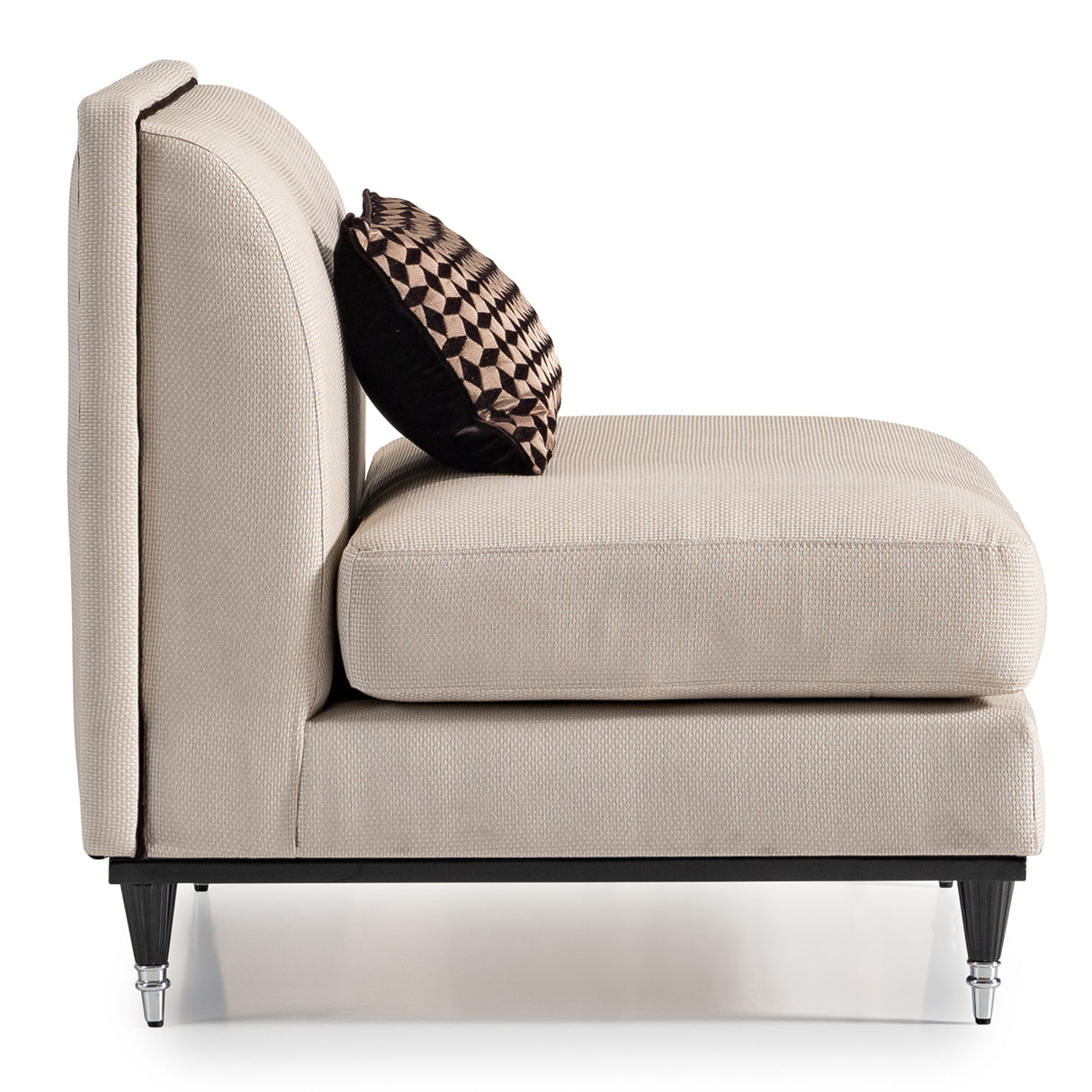 La Francaise Black Slipper Chair - Café Au Lait from Michael Amini - Luna Furniture