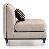 La Francaise Black Slipper Chair - Café Au Lait from Michael Amini - Luna Furniture