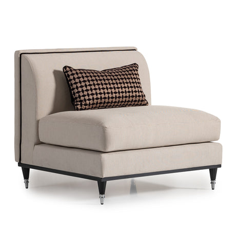 La Francaise Black Slipper Chair - Café Au Lait from Michael Amini - Luna Furniture