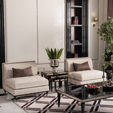 La Francaise Black Slipper Chair - Café Au Lait from Michael Amini - Luna Furniture