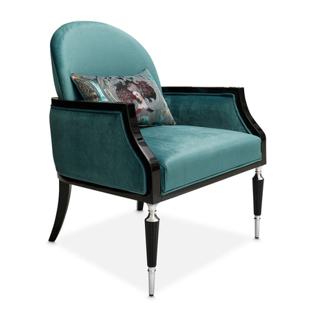 La Francaise Black Accent Chair - Azure from Michael Amini - Luna Furniture