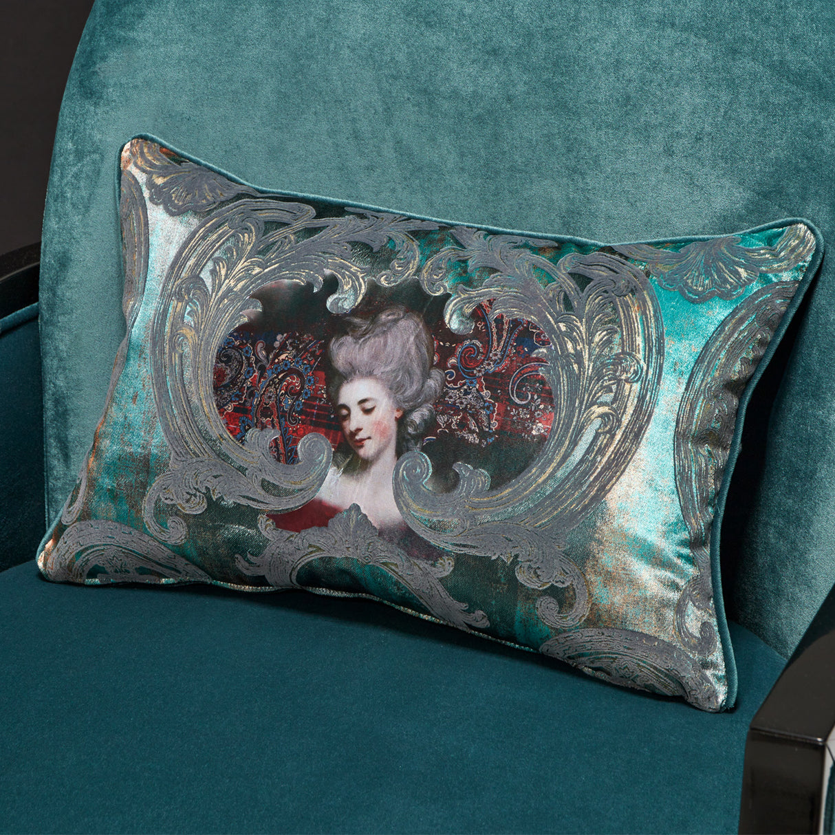 La Francaise Black Accent Chair - Azure from Michael Amini - Luna Furniture