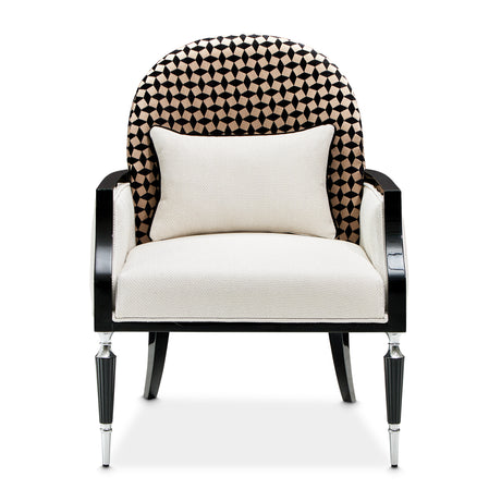 La Francaise Black Accent Chair - Café Au Lait from Michael Amini - Luna Furniture