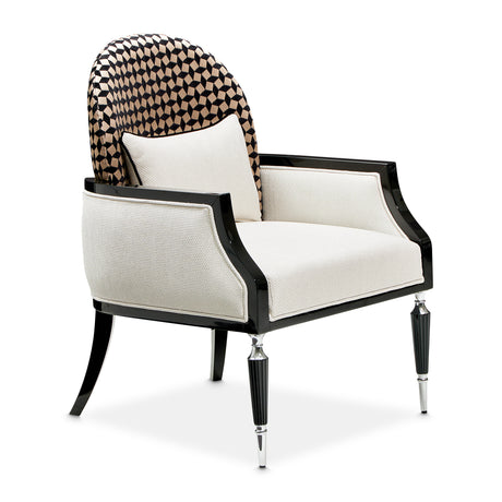 La Francaise Black Accent Chair - Café Au Lait from Michael Amini - Luna Furniture