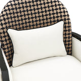 La Francaise Black Accent Chair - Café Au Lait from Michael Amini - Luna Furniture