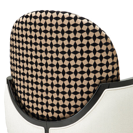 La Francaise Black Accent Chair - Café Au Lait from Michael Amini - Luna Furniture