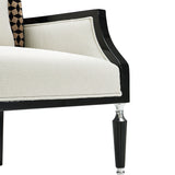 La Francaise Black Accent Chair - Café Au Lait from Michael Amini - Luna Furniture