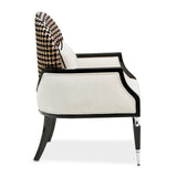 La Francaise Black Accent Chair - Café Au Lait from Michael Amini - Luna Furniture