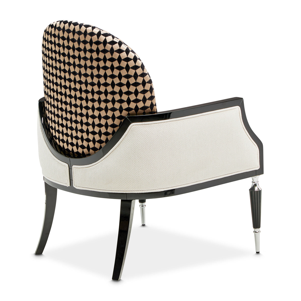 La Francaise Black Accent Chair - Café Au Lait from Michael Amini - Luna Furniture