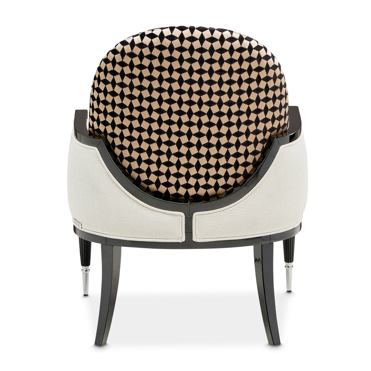 La Francaise Black Accent Chair - Café Au Lait from Michael Amini - Luna Furniture