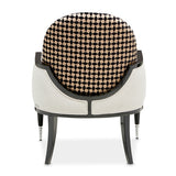 La Francaise Black Accent Chair - Café Au Lait from Michael Amini - Luna Furniture
