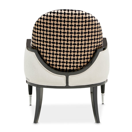 La Francaise Black Accent Chair - Café Au Lait from Michael Amini - Luna Furniture