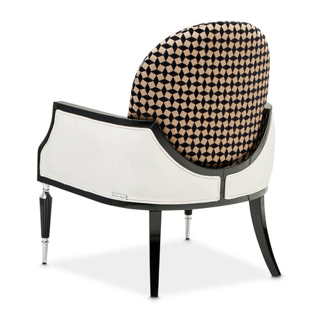 La Francaise Black Accent Chair - Café Au Lait from Michael Amini - Luna Furniture