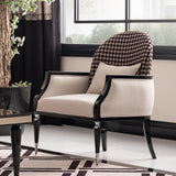 La Francaise Black Accent Chair - Café Au Lait from Michael Amini - Luna Furniture