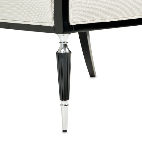 La Francaise Black Accent Chair - Café Au Lait from Michael Amini - Luna Furniture