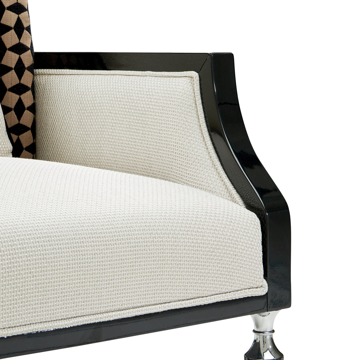 La Francaise Black Accent Chair - Café Au Lait from Michael Amini - Luna Furniture