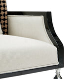 La Francaise Black Accent Chair - Café Au Lait from Michael Amini - Luna Furniture