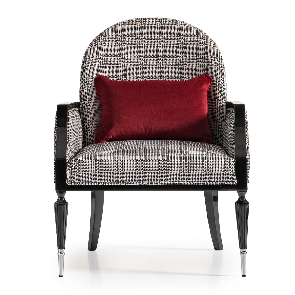 La Francaise Black Accent Chair - Domino from Michael Amini - Luna Furniture