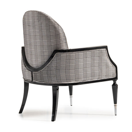 La Francaise Black Accent Chair - Domino from Michael Amini - Luna Furniture