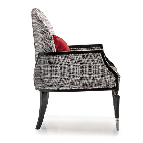 La Francaise Black Accent Chair - Domino from Michael Amini - Luna Furniture
