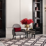 La Francaise Black Accent Chair - Domino from Michael Amini - Luna Furniture