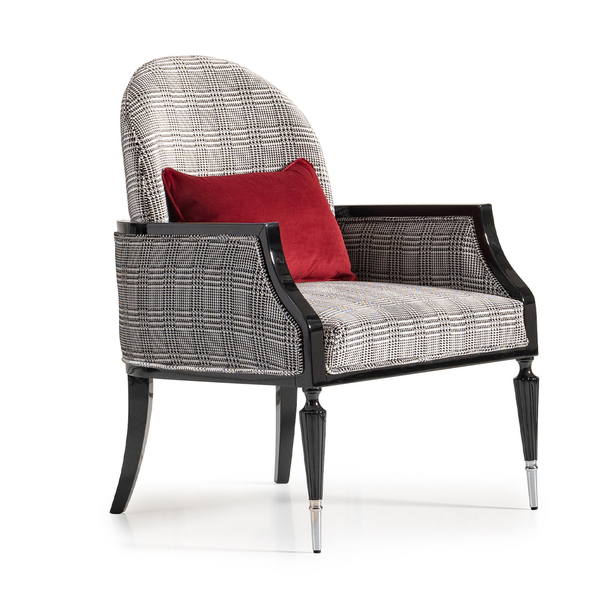 La Francaise Black Accent Chair - Domino from Michael Amini - Luna Furniture