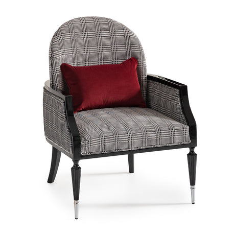 La Francaise Black Accent Chair - Domino from Michael Amini - Luna Furniture