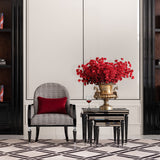 La Francaise Black Accent Chair - Domino from Michael Amini - Luna Furniture