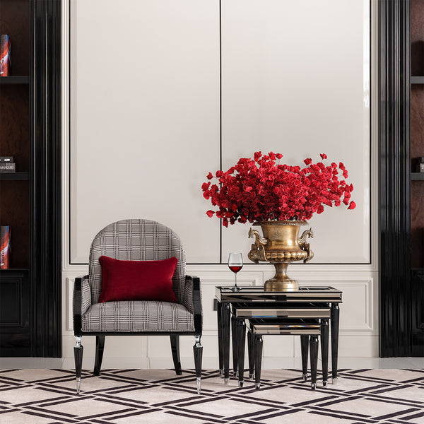 La Francaise Black Accent Chair - Domino