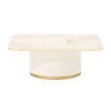 Gineverra Ivory Gold Rectangular Cocktail Table from Michael Amini - Luna Furniture