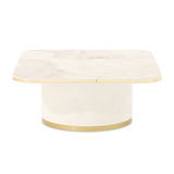 Gineverra Ivory Gold Rectangular Cocktail Table from Michael Amini - Luna Furniture