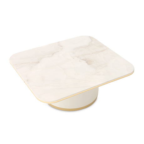 Gineverra Ivory Gold Rectangular Cocktail Table from Michael Amini - Luna Furniture