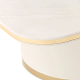 Gineverra Ivory Gold Rectangular Cocktail Table from Michael Amini - Luna Furniture