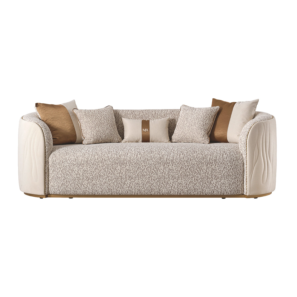 Gineverra Ivory Gold Sofa Biscotti Ivory Gold from Michael Amini - Luna Furniture